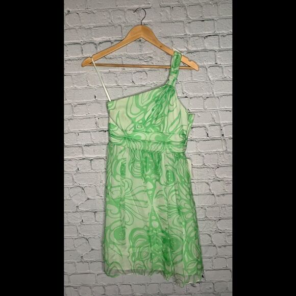 Milly silk one shoulder dress. Size 0 - Picture 2 of 4